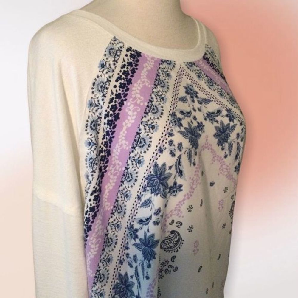 Style & Co Long Sleeve White Crew Neck Tee L - Picture 4 of 10